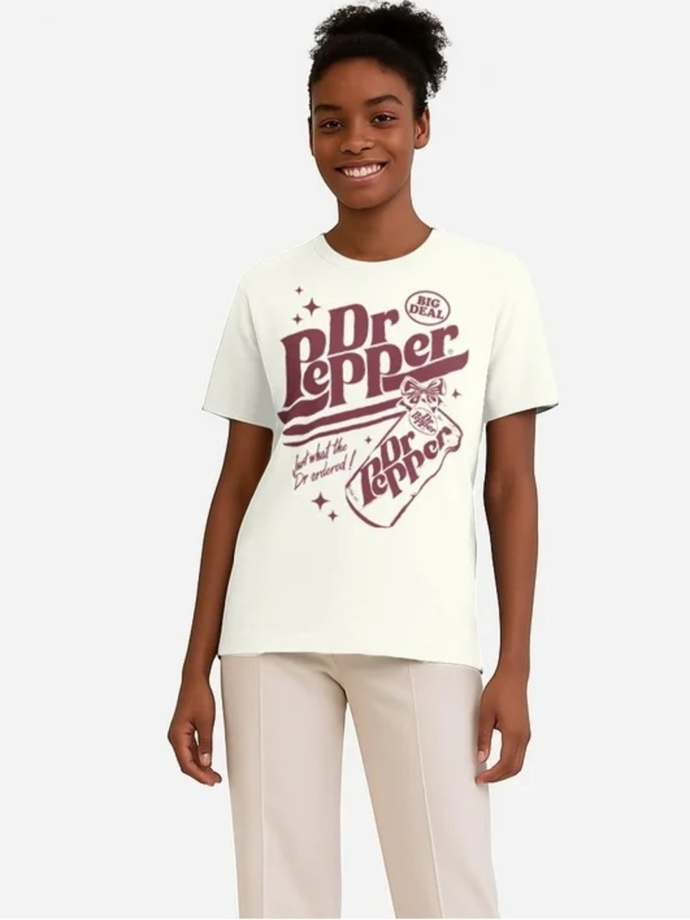 Dr. Pepper Women's Vintage Short Sleeve Graphic Tee NWT